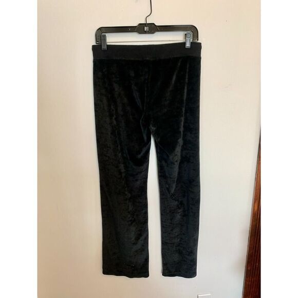 VTG Y2K BCBG MaxAzria Black Velour Rhinestone Track Suit L Hoodie Juicy Heart Lo - Picture 7 of 16